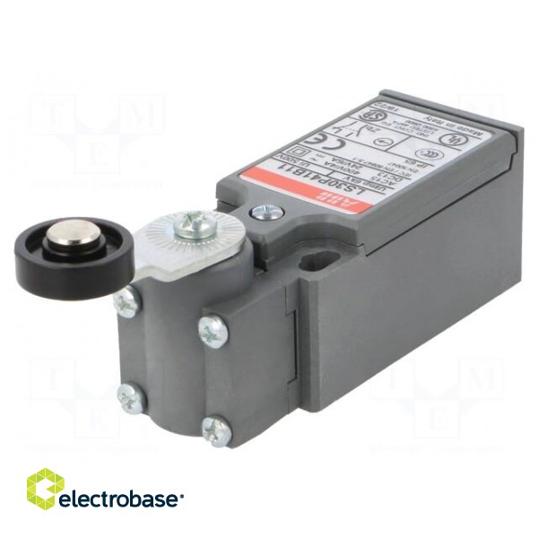 Limit switch | lever R 26,5mm, plastic roller Ø18mm | NO + NC image 1