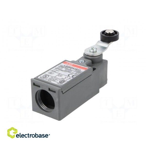 Limit switch | lever R 26,5mm, plastic roller Ø18mm | NO + NC image 6