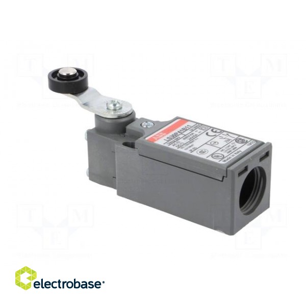 Limit switch | lever R 26,5mm, plastic roller Ø18mm | NO + NC image 4