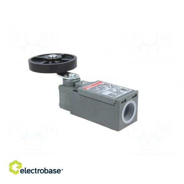 Limit switch | lever R 26,5mm, rubber roller Ø50mm | NO + NC | 10A image 4