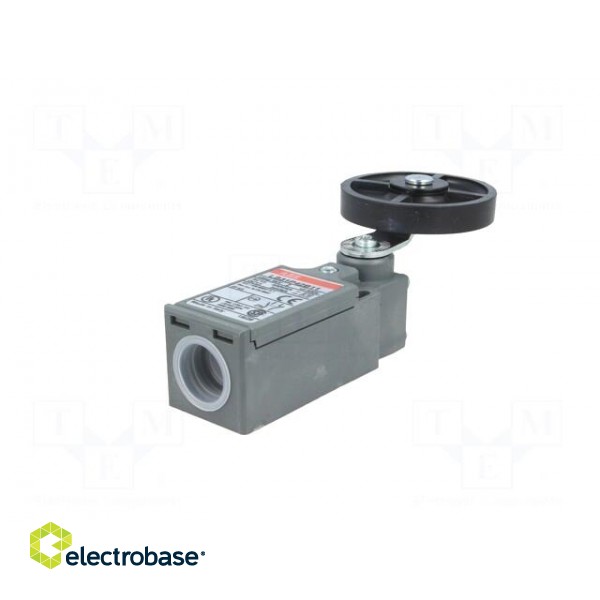 Limit switch | lever R 26,5mm, rubber roller Ø50mm | NO + NC | 10A image 6