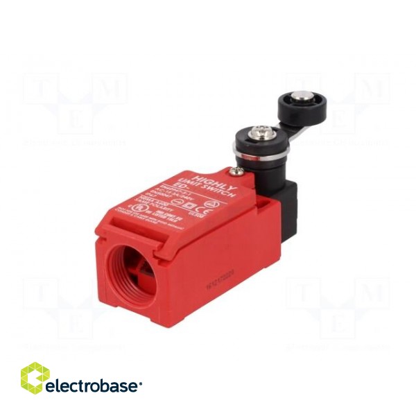 Limit switch | lever R 26mm, plastic roller Ø17,5mm | NO + NC | 5A фото 6