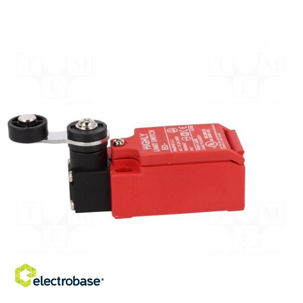 Limit switch | lever R 26mm, plastic roller Ø17,5mm | NO + NC | 5A фото 3