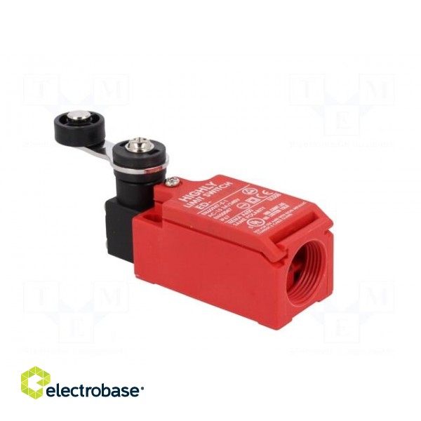 Limit switch | lever R 26mm, plastic roller Ø17,5mm | NO + NC | 5A фото 4