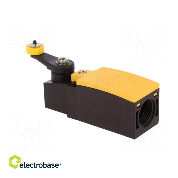Limit switch | lever R 27mm, plastic roller Ø14mm | NO + NC | 6A фото 4