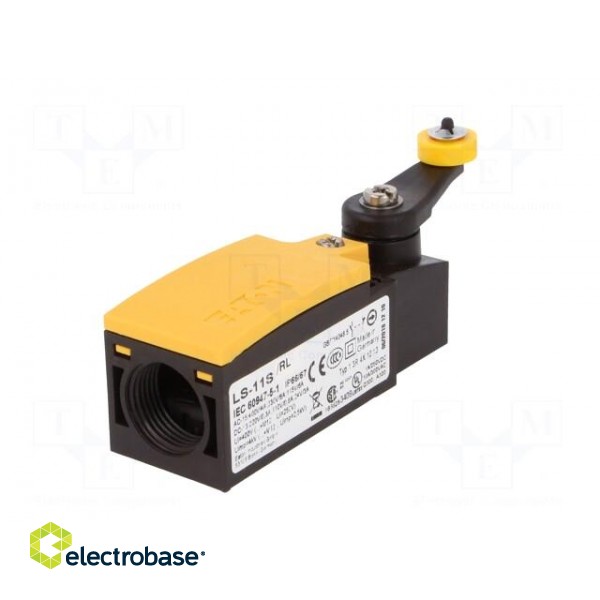 Limit switch | lever R 27mm, plastic roller Ø14mm | NO + NC | 6A фото 6