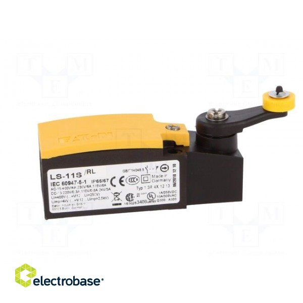Limit switch | lever R 27mm, plastic roller Ø14mm | NO + NC | 6A фото 7