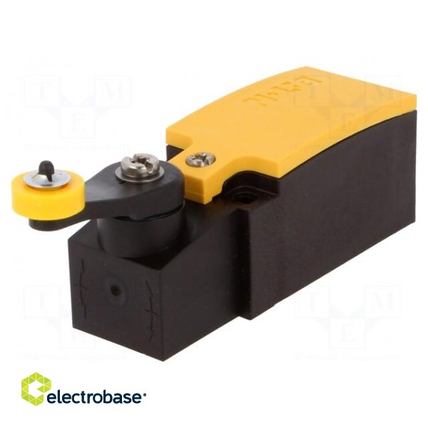 Limit switch | lever R 27mm, plastic roller Ø14mm | NO + NC | 6A фото 1