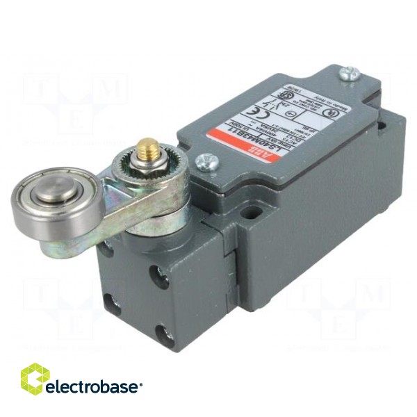 Limit switch | lever R 30mm, metallic roller 22mm | NO + NC | 10A фото 1