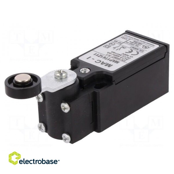 Limit switch | lever R 35,5mm, plastic roller Ø18mm | NO + NC image 1