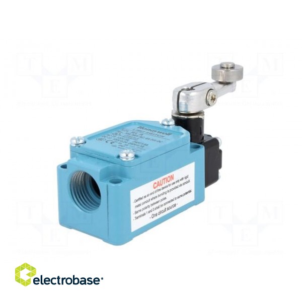 Limit switch | lever R 38mm, metal roller Ø17,5mm | NO + NC | 10A image 6