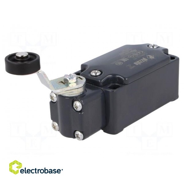 Limit switch | lever R 40mm, plastic roller Ø20mm | NO + NC | 10A фото 1