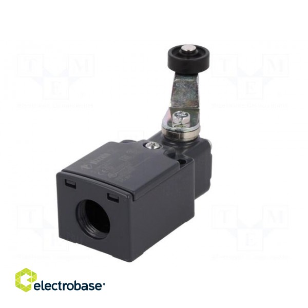 Limit switch | lever R 40mm, plastic roller Ø20mm | NO + NC | 6A фото 6