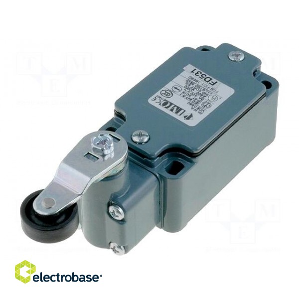 Limit switch | lever R 40mm, plastic roller Ø20mm,rubber seal