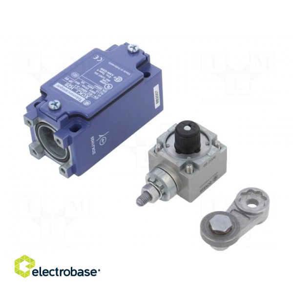 Limit switch | lever R 41mm, metal roller Ø22mm | NO + NC | 10A image 1