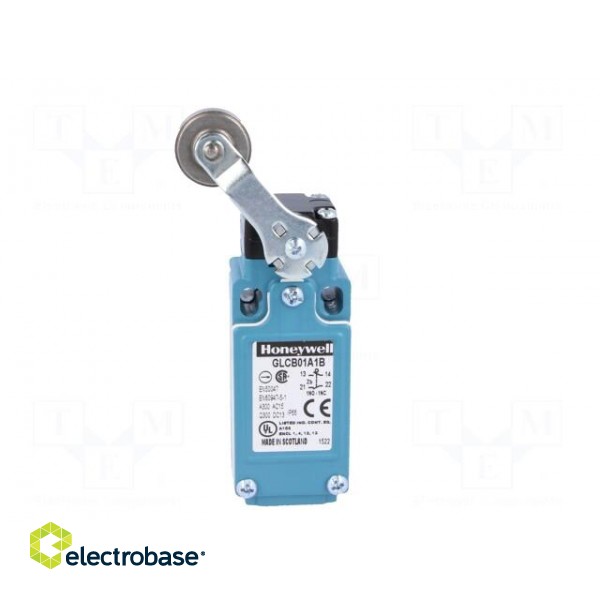 Limit switch | lever R 46,5mm, metal roller Ø19mm | NO + NC | 6A фото 9