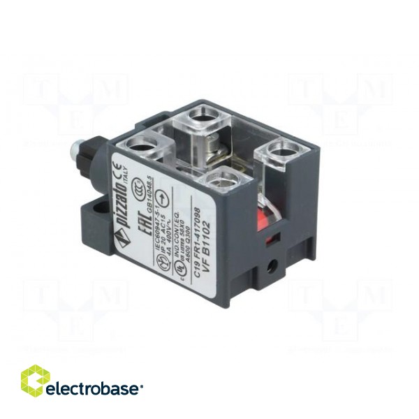 Limit switch | metal plunger | NC x2 | 10A | max.400VAC | max.250VDC paveikslėlis 4