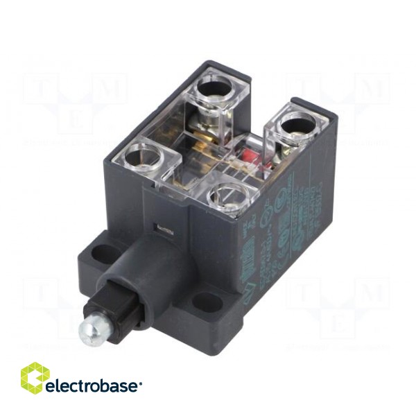 Limit switch | metal plunger | NO + NC | 10A | max.400VAC | max.250VDC image 1