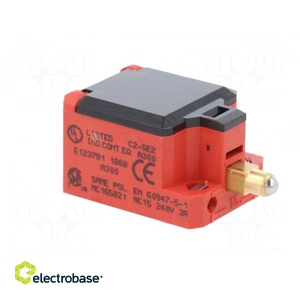 Limit switch | NO x2 | 10A | max.240VAC | rectangle 8,5x3,5mm | IP20 image 8