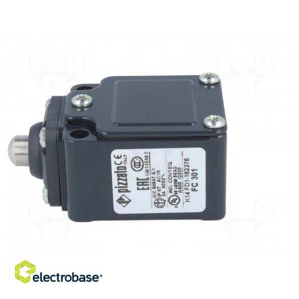 Limit switch | pin plunger Ø10mm | NO + NC | 6A | 400VAC | PG11 | IP67 image 3