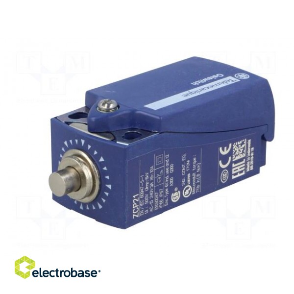 Limit switch | pin plunger Ø7mm | NO + NC | 10A | max.240VAC | IP67 image 2