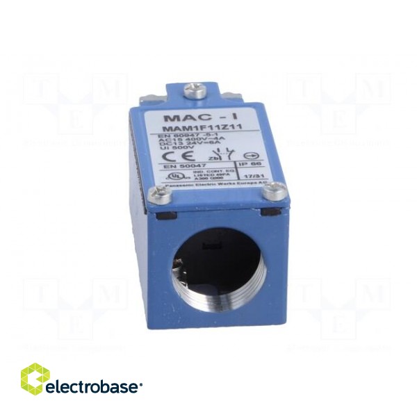 Limit switch | pin plunger Ø8mm | NO + NC | 10A | max.400VAC | PG13,5 image 5