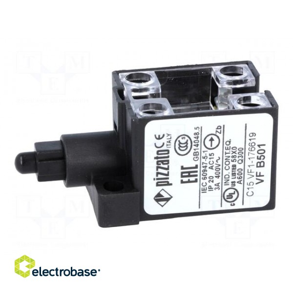 Limit switch | plastic plunger | 10A | max.400VAC | max.250VDC | IP20 paveikslėlis 3