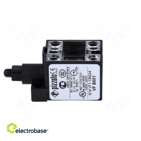 Limit switch | plastic plunger | NO + NC | 10A | max.400VAC | IP20 paveikslėlis 3