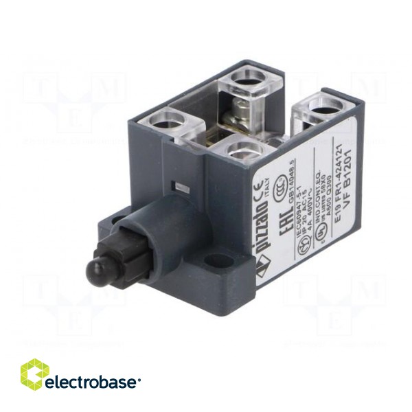 Limit switch | plastic plunger | NO x2 | 10A | max.400VAC | max.250VDC paveikslėlis 2