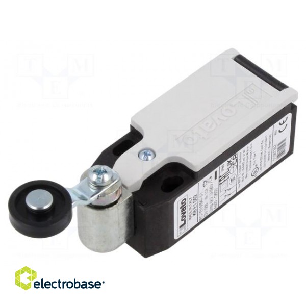 Limit switch | plastic roller Ø19mm | NC x2 | 10A | M20 | IP65