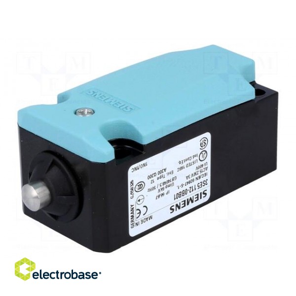 Limit switch | plunger | NO + NC | 10A | max.400VAC | max.250VDC | IP66 image 1