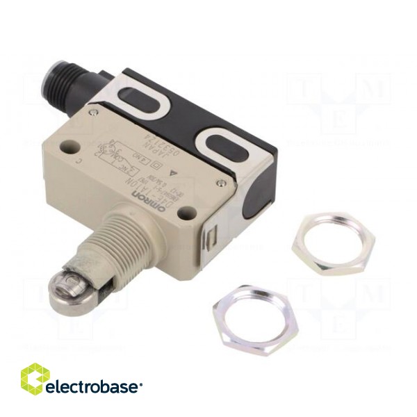 Limit switch | plunger with metal roller Ø11mm | NO + NC | 10A image 1