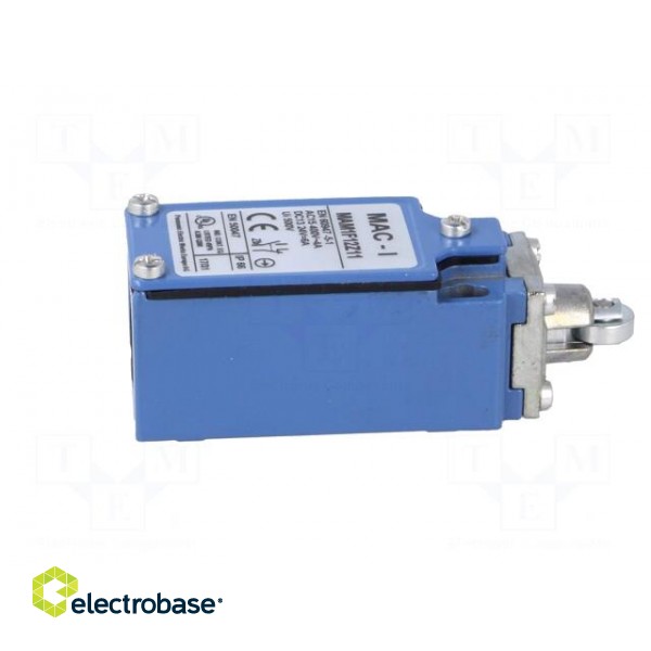 Limit switch | plunger with metal roller Ø11mm | NO + NC | 10A фото 7