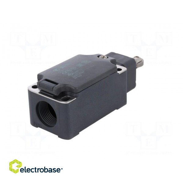 Limit switch | rubber seal,steel roller Ø13mm | NO + NC | 10A | IP67 image 6