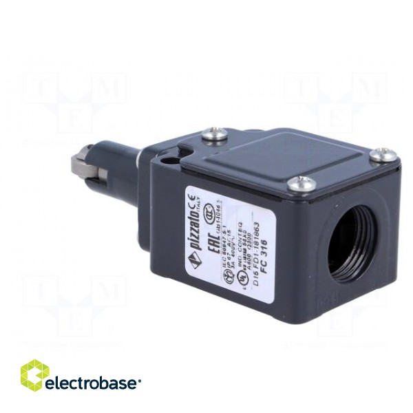 Limit switch | steel roller Ø13mm | NO + NC | 6A | 400VAC | PG11 | IP67 image 4
