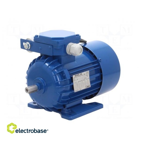 Motor: AC | 1-phase | 0.55kW | 230VAC | 1350rpm | 3.89Nm | IP54 | 4.2A | arms paveikslėlis 2