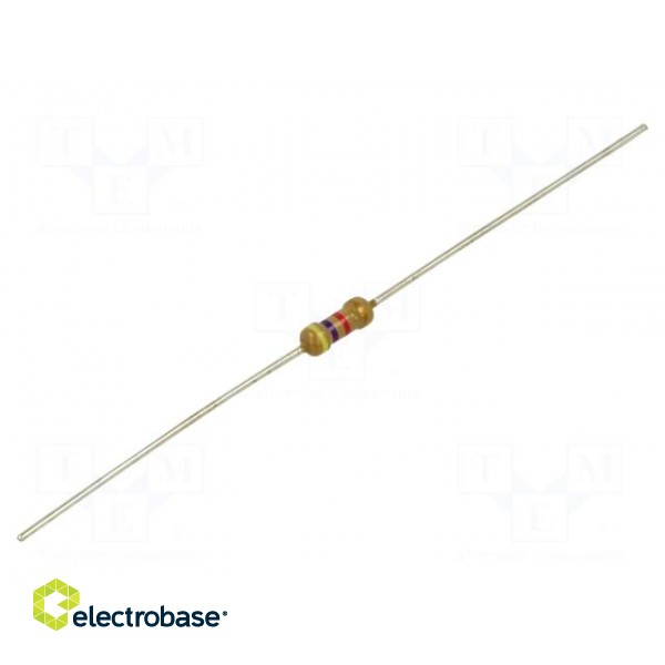 Resistor: carbon film | 4.7kΩ | 250mW | ±5% | Ø2.4x6.3mm | axial