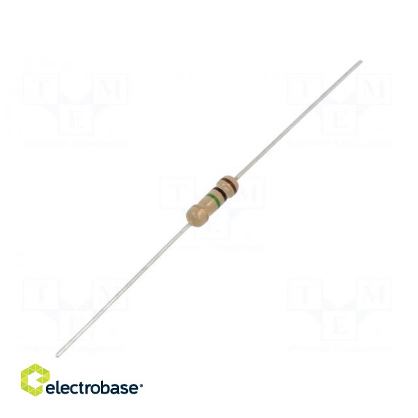 Resistor: carbon film | THT | 1MΩ | 500mW | ±5% | Ø3x9mm | axial