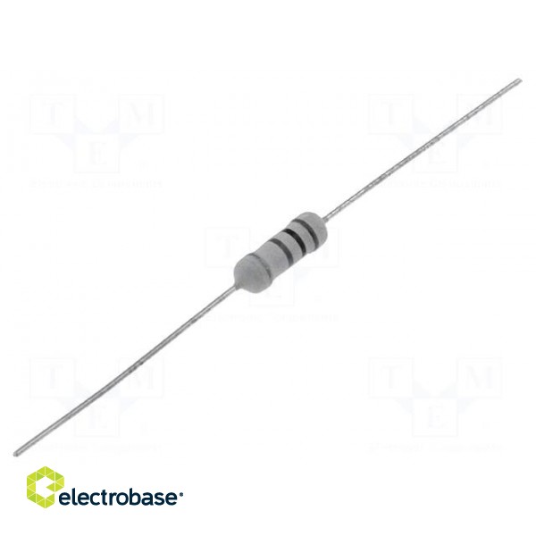 Resistor: metal oxide | THT | 2.7kΩ | 1W | ±5% | Ø3.2x9mm | axial