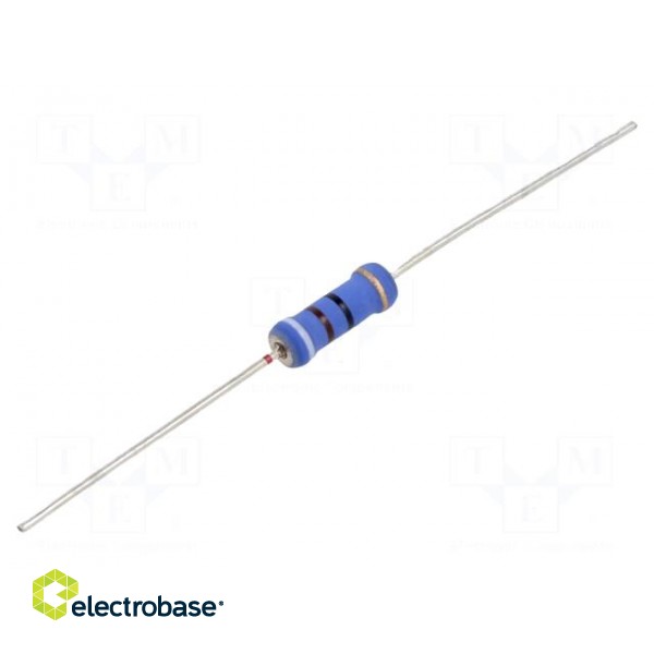 Resistor: power metal | THT | 91Ω | 2W | ±5% | Ø4x11mm | 350ppm/°C | axial