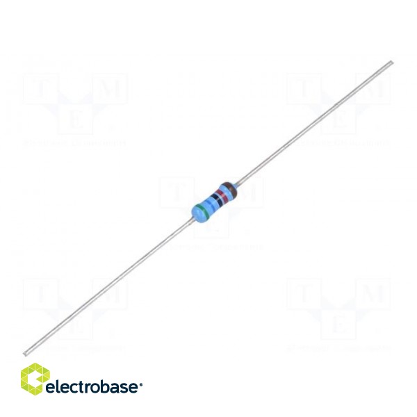 Resistor: thin film | THT | 56kΩ | 600mW | ±1% | Ø2.5x6.5mm | 50ppm/°C