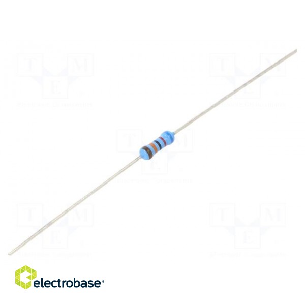 Resistor: thin film | THT | 620kΩ | 600mW | ±1% | Ø2.5x6.5mm | 50ppm/°C