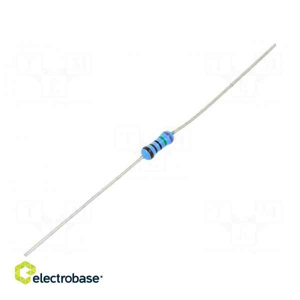 Resistor: thin film | THT | 7.5kΩ | 600mW | ±1% | Ø2.5x6.5mm | 50ppm/°C