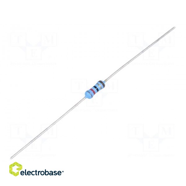 Resistor: thin film | THT | 82Ω | 600mW | ±1% | Ø2.5x6.5mm | 50ppm/°C