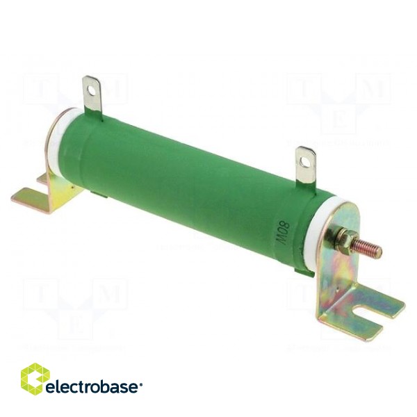 Resistor: wire-wound | 2.2kΩ | 80W | ±5% | Ø28x121mm | 200ppm/°C