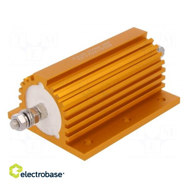 Resistor: wire-wound | with heatsink | screw | 2Ω | 250W | ±1% | 50ppm/°C image 1