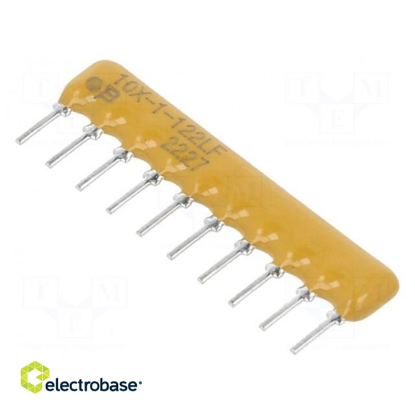 Resistor network: X | THT | 1.2kΩ | ±2% | 0.2W | No.of resistors: 9 | 100V