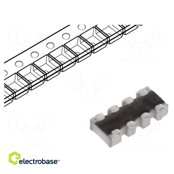 Resistor network: Y | SMD | 220Ω | ±5% | 62.5mW | No.of resistors: 4