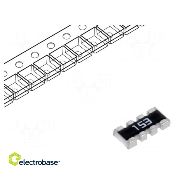 Resistor network: Y | SMD | 15kΩ | ±5% | 62.5mW | No.of resistors: 4