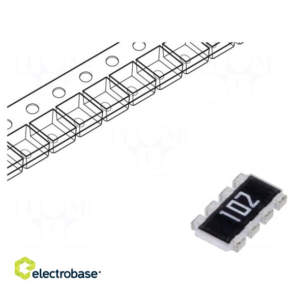 Resistor network: Y | SMD | 1kΩ | ±5% | 125mW | No.of resistors: 4